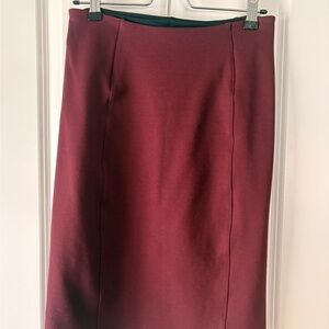 Liverpool Burgundy Pencil Skirt